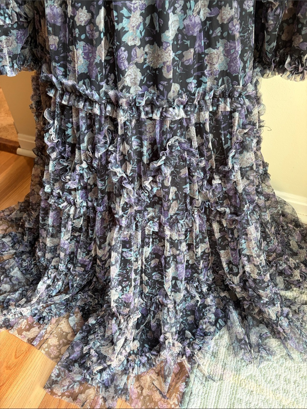 Ivy City Co Catherine Midi Maxi Dress Ruffle Floral Long Sleeve Modest - Picture 7 of 9
